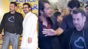 Salman khan's bodyguard pushes Junaid Khan away at 'Sitaare Zameen Par' premiere, netizens say, 'aree bewakoof Aamir Khan ka ladka hai woh' - WATCH VIDEO