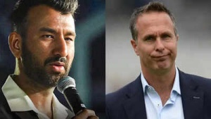 Cheteshwar Pujara mocks Michael Vaughan's 4-0 prediction on Live TV, demands signature on failed post