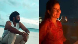 Soon-to-be parents Lavanya Tripathi and Varun Tej Konidela enjoy their babymoon on a cosy island