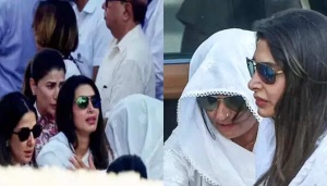 Priya Sachdev looks devastated as she breaks down in tears at husband Sunjay Kapur's funeral in New Delhi - See photos