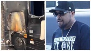 Antifa Protesters Mistake Ice Cube Tour Bus for ICE Vehicle, Set It Ablaze; Rapper Responds