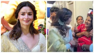 Alia Bhatt Urges Restraint from Bodyguards After Fan Encounter at Durga Puja
