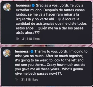 Lionel Messi Reacts to Jordi Alba's Retirement with Humorous Farewell: 'Going to Be Weird' Without You
