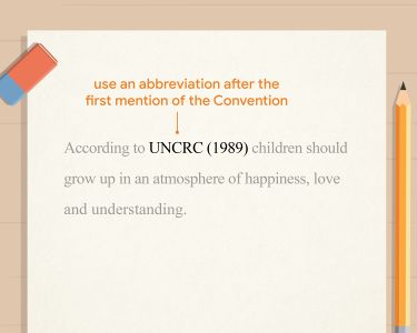 How to Cite the United Nations Convention on the Rights of the Child in APA
