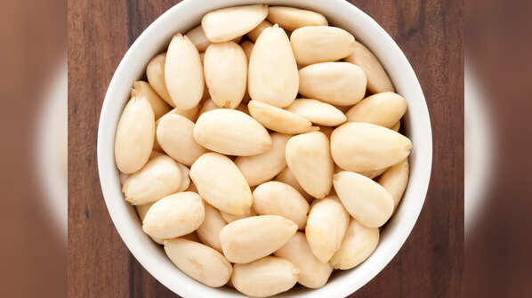 Peeled almonds.