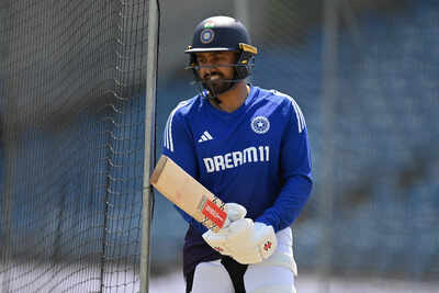 Karun Nair prepares for nets session at Headingley