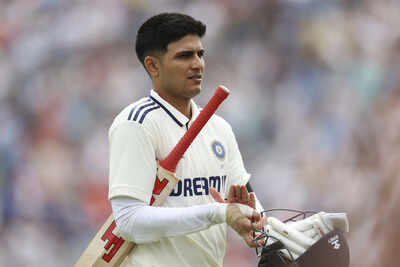 Shubman Gill batting for India