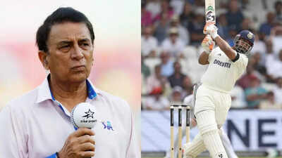 Gavaskar and Pant during a cricket match.