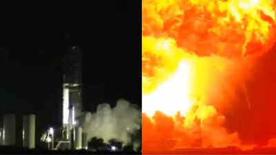 Starship explodes during engine test.