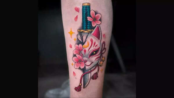 Tattoo style, font and color examples