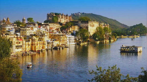 Aerial view of Udaipur, the City of Lakes