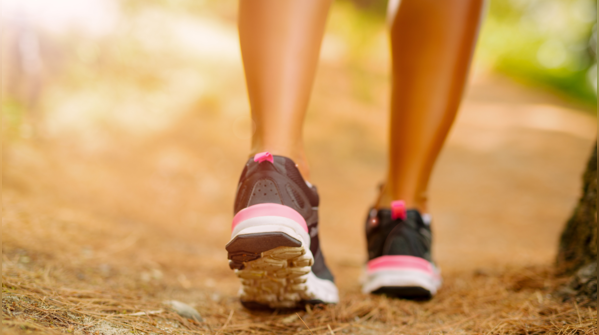 Person walking outdoors