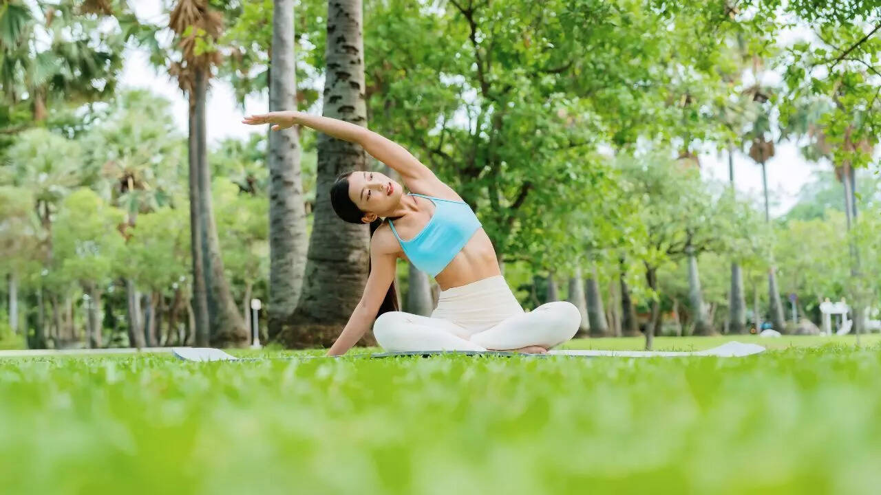 Seated side stretch