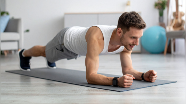 Plank hold (low impact)