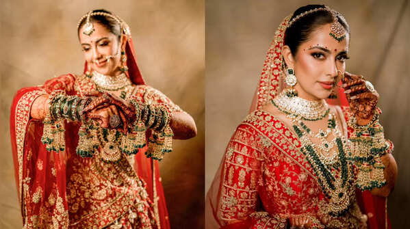 ​A bride who said 'Yes' to red