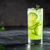 Cucumber-mint infused water